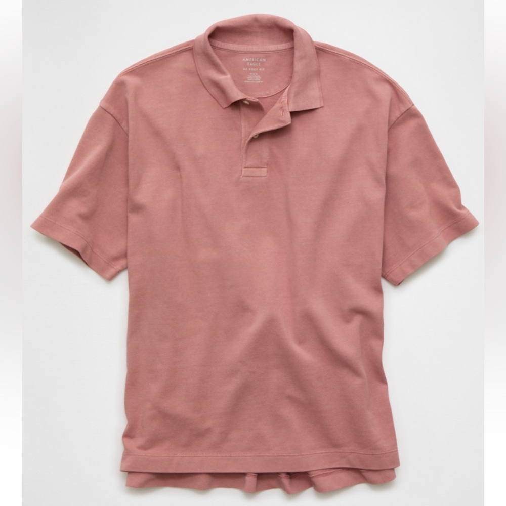 American Eagle Outfitters Dusty Rose Polo Shirt